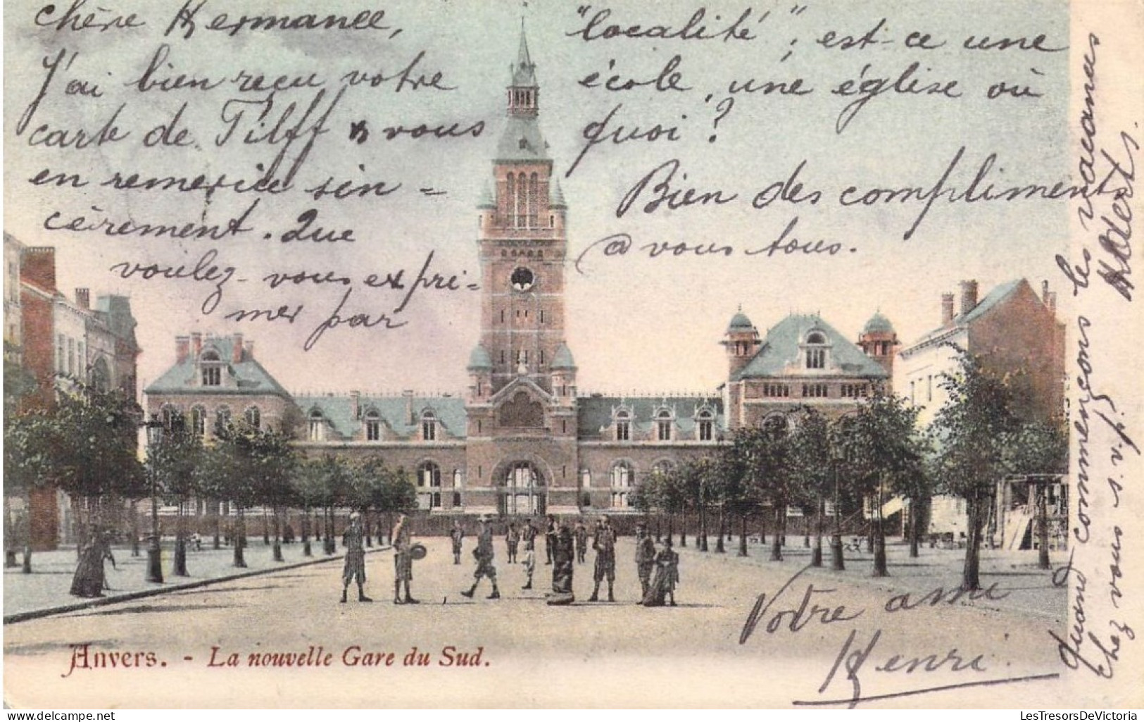 BELGIQUE - ANVERS - La Nouvelle Gare Du Sud - Carte Postale Ancienne - Antwerpen