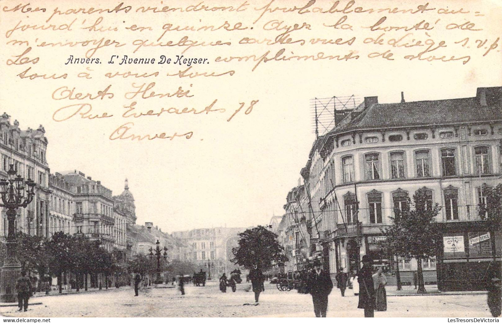 BELGIQUE - ANVERS - L'Avenue De Keyser - Carte Postale Ancienne - Antwerpen