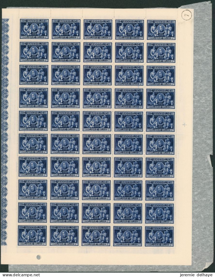 Série dite BODOVAN soit n°728/736** neuf sans charnières (MNH) en feuille de 100 timbres pliés en deux + protection.