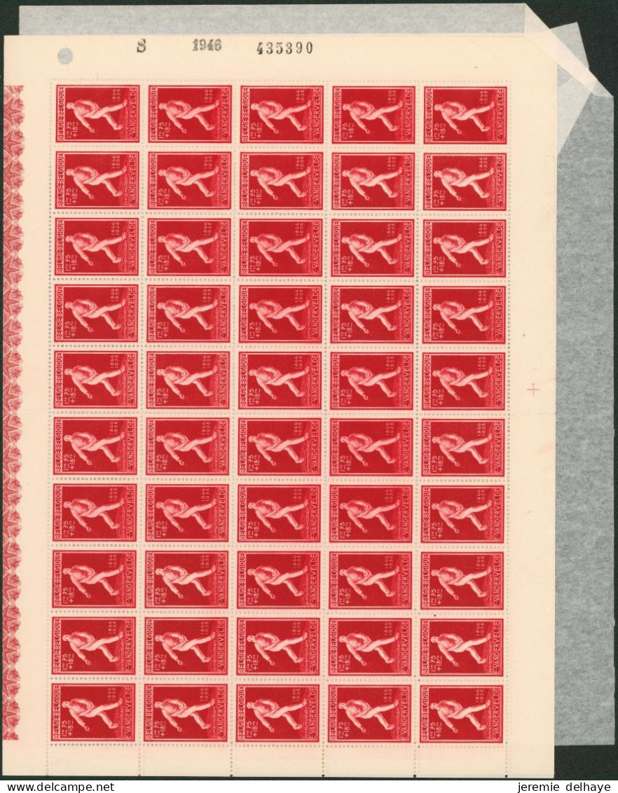 Série dite BODOVAN soit n°728/736** neuf sans charnières (MNH) en feuille de 100 timbres pliés en deux + protection.