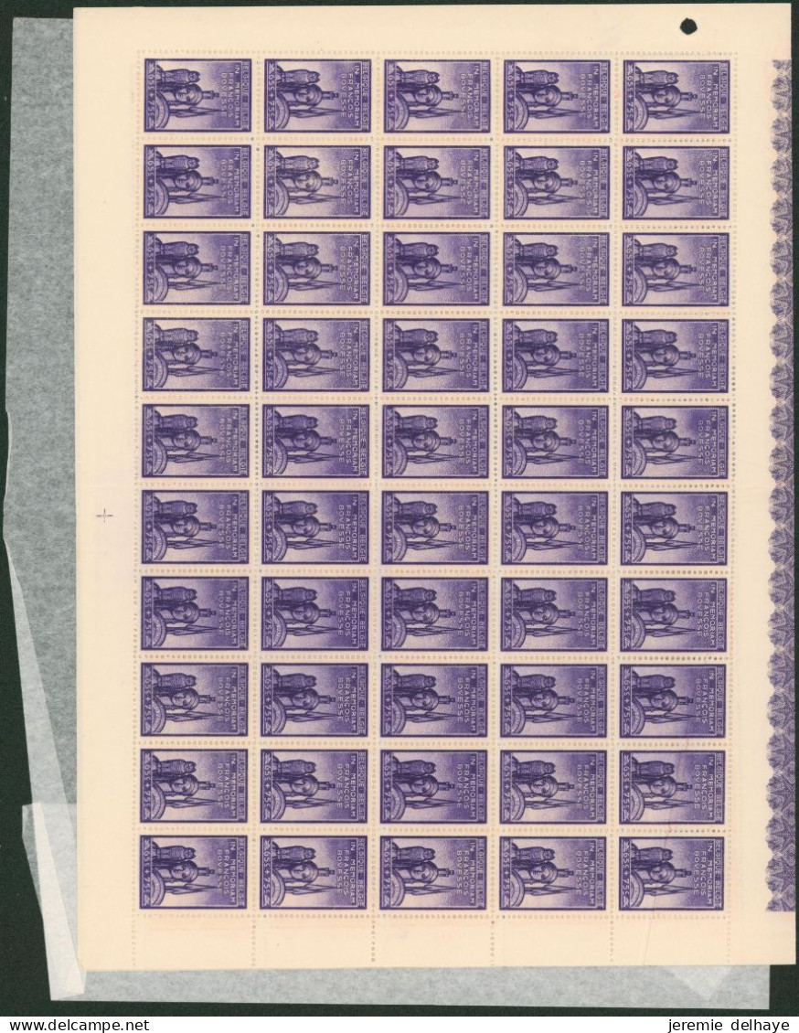 Série dite BODOVAN soit n°728/736** neuf sans charnières (MNH) en feuille de 100 timbres pliés en deux + protection.