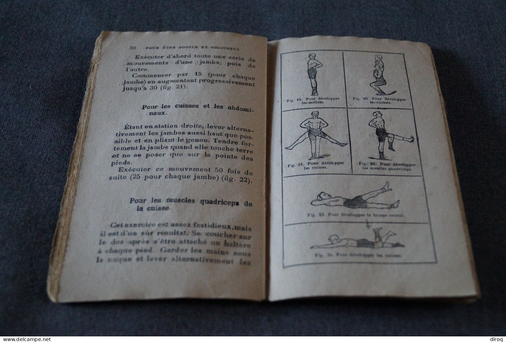 Pour être Souple Et Vigoureux,H.Dispan,gymnastique,culturisme,ancien,complet,16,5 Cm. Sur 9,5 Cm. - Sport