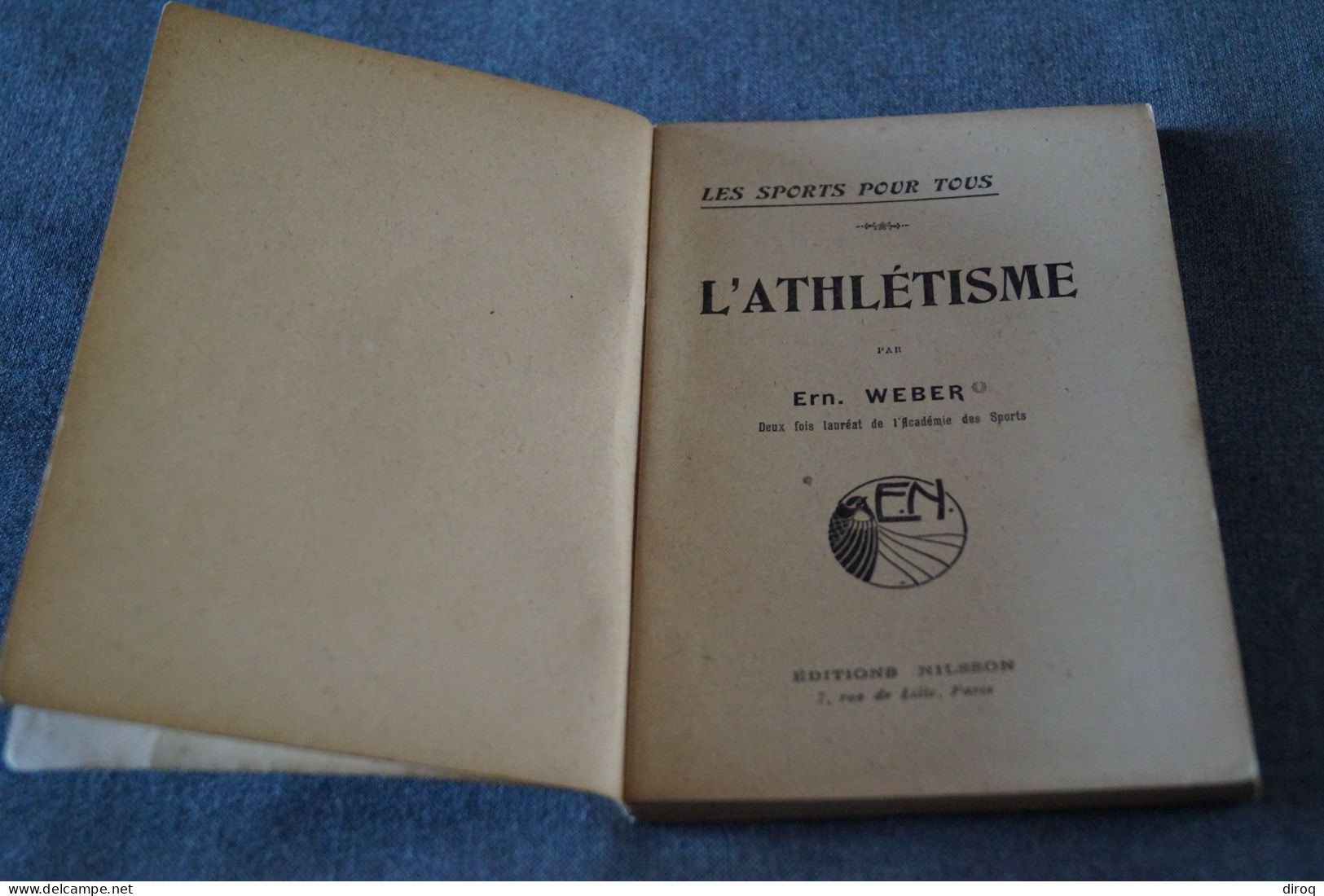 Athlétisme,Ern. Weber,122 Pages,ancien,complet,16,5 Cm. Sur 11 Cm. - Sport