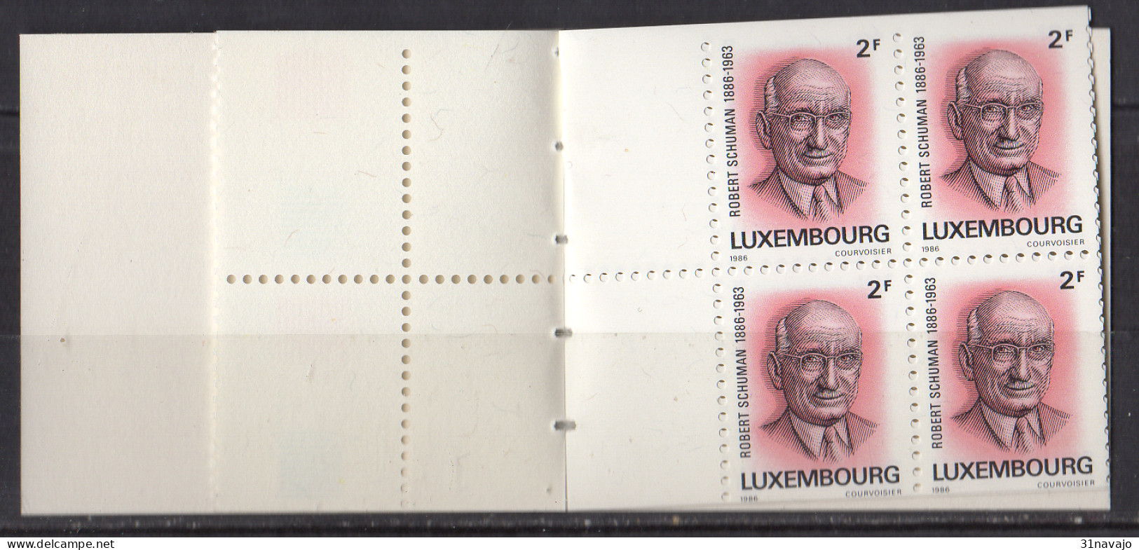 LUXEMBOURG - Centenaire De La Naissance De Robert Shuman Carnet - Carnets