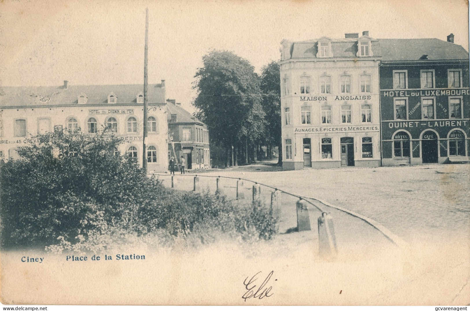 CINEY  PLACE DE LA STATION            2 SCANS - Ciney