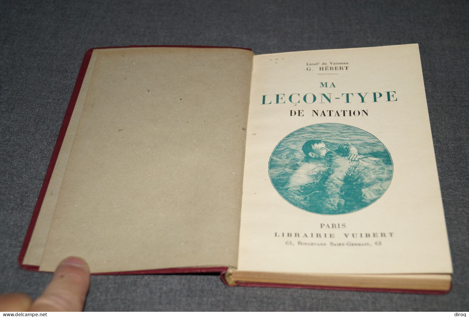 Natation,1914,ma Leçon Type,G.Hébert,154 Pages,ancien,complet,18 Cm. Sur 11,5 Cm. - Natación