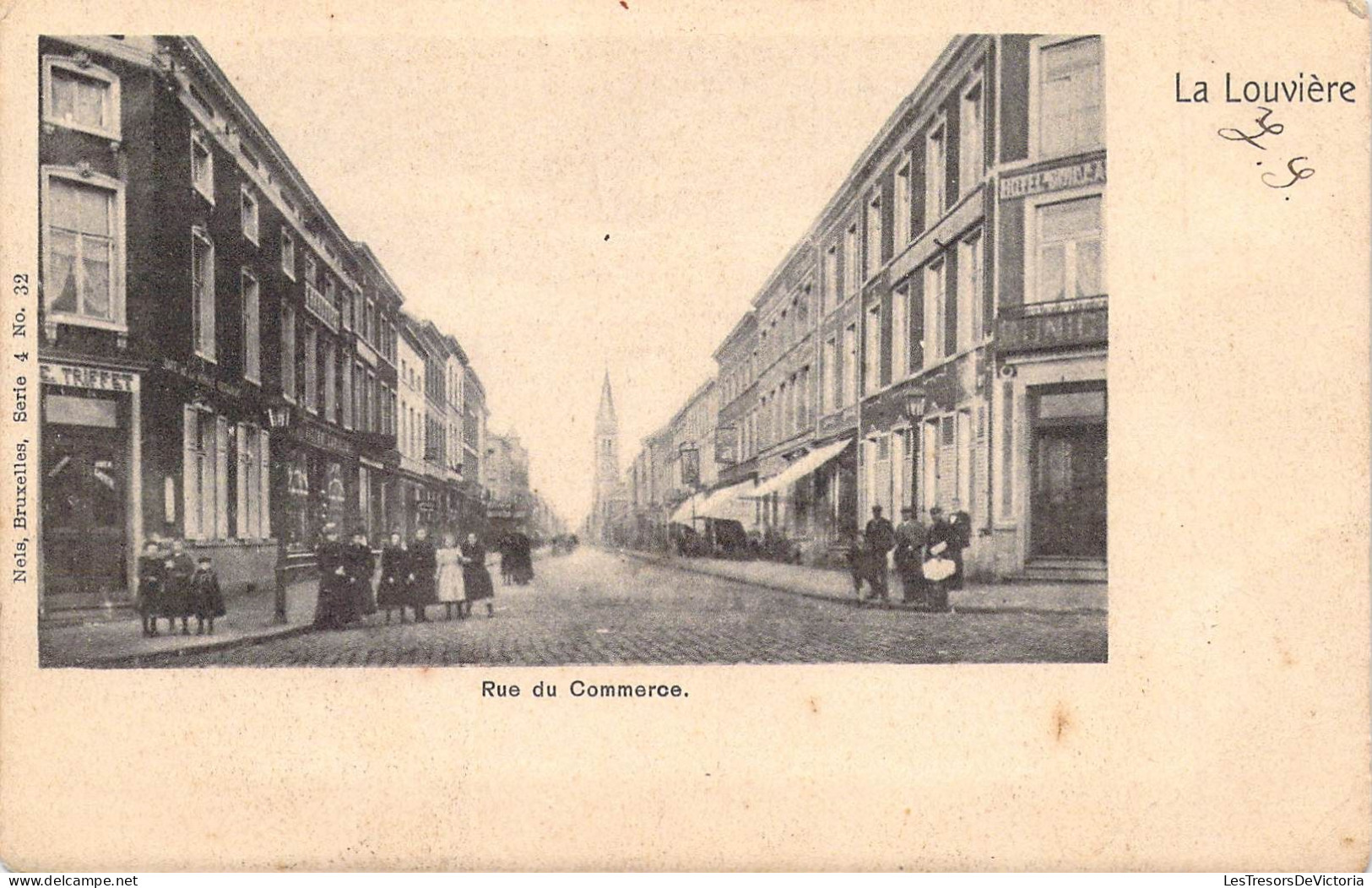 BELGIQUE - LA LOUVIERE - Rue Du Commerce - Carte Postale Ancienne - La Louvière