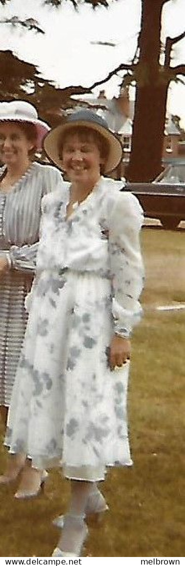 Vintage 1984 Floral Dress Worn At ASCOT RACES, United Kingdom. Size 14 Approx - Wedding