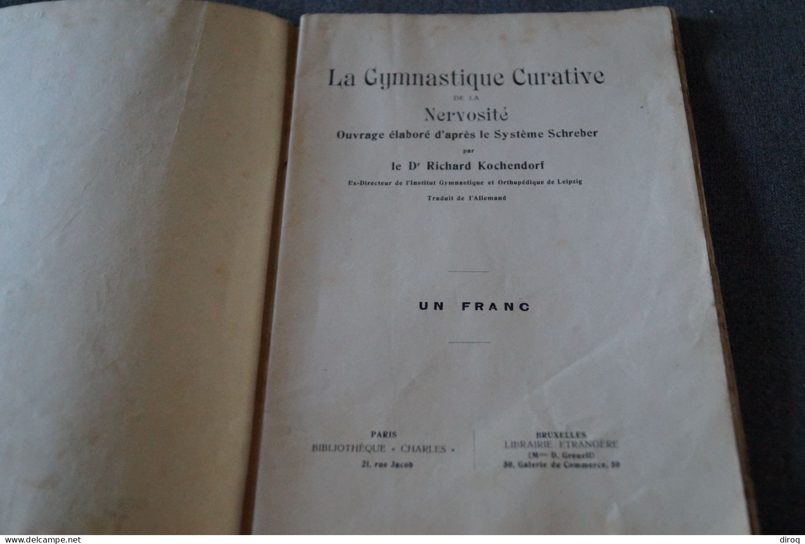 RARE,Gymnastique Curative De La Nervosité,complet 48 Pages,ancien,22 Cm. Sur 14,5 Cm. - Gymnastiek