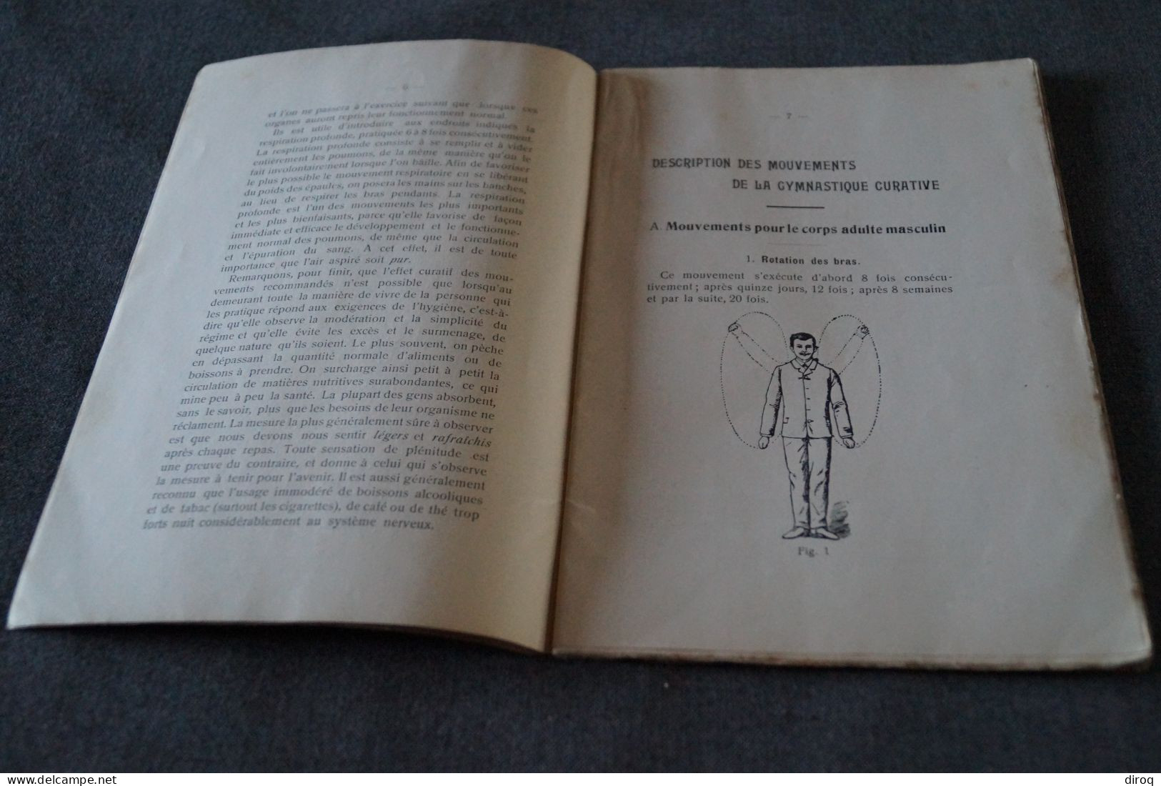 RARE,Gymnastique Curative De La Nervosité,complet 48 Pages,ancien,22 Cm. Sur 14,5 Cm. - Gimnasia