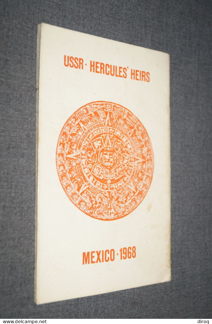 RARE,Mexico 1968,USSR,Hercules Heirs,culturisme,complet ,ancien,19 Cm. Sur 12,5 Cm. - Livres