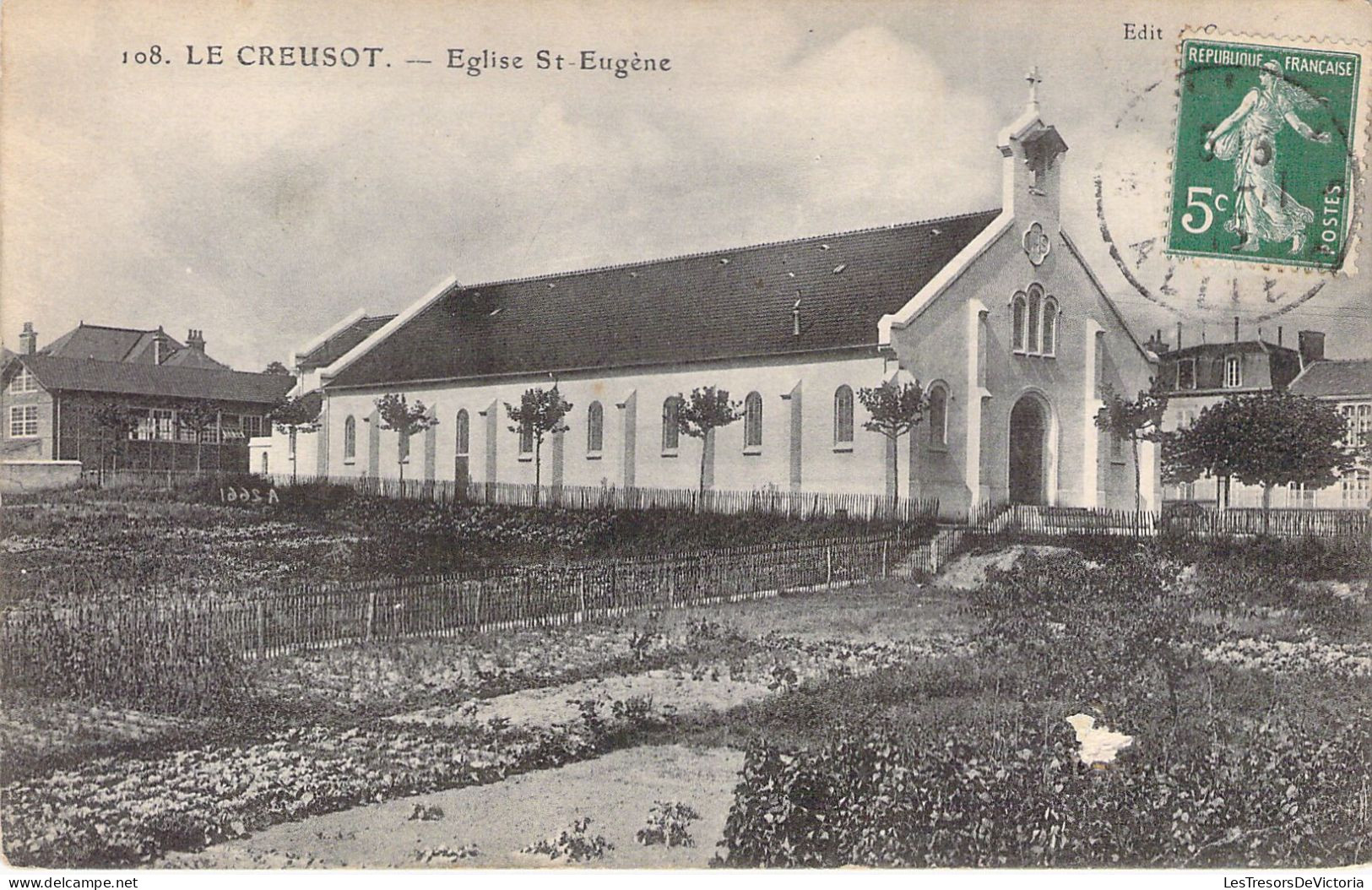 FRANCE - 71 - LE CREUSOT - Eglise St Eugène - Carte Postale Ancienne - Le Creusot