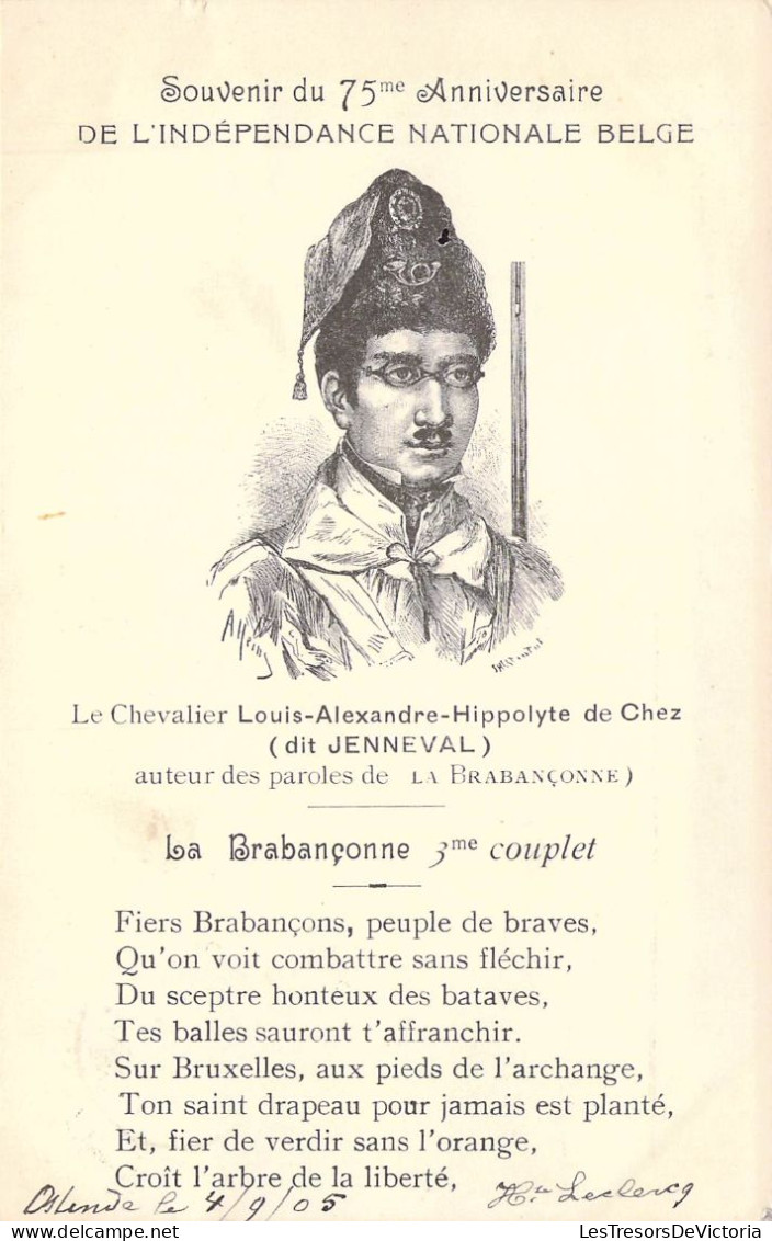 HISTOIRE - Souvenir Du 75 E Anniversaire De L'Indépendance Nationale Belge - Carte Postale Ancienne - History