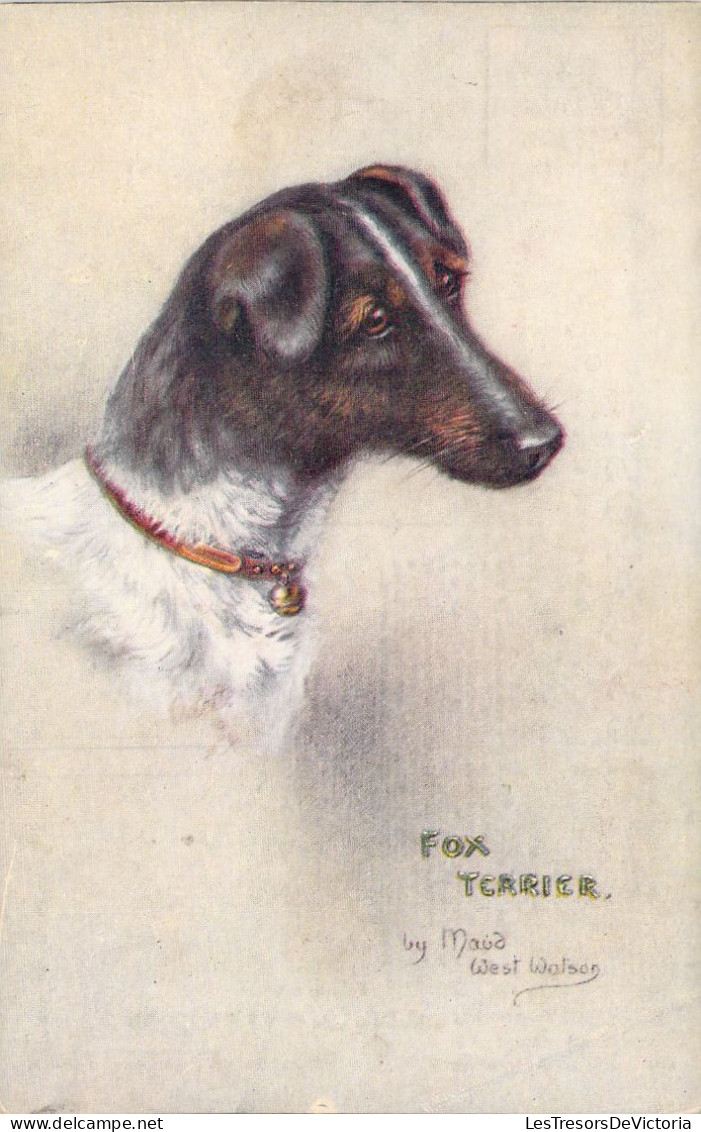 CHIENS - Fox Terrier - Illustration Maud West Watson - Carte Postale Ancienne - Chiens