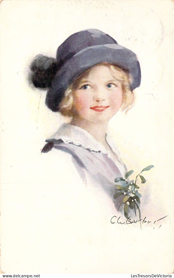 Illustration BARBER - Enfant Au Chapeau - Sourire - Carte Postale Ancienne - Barber, Court