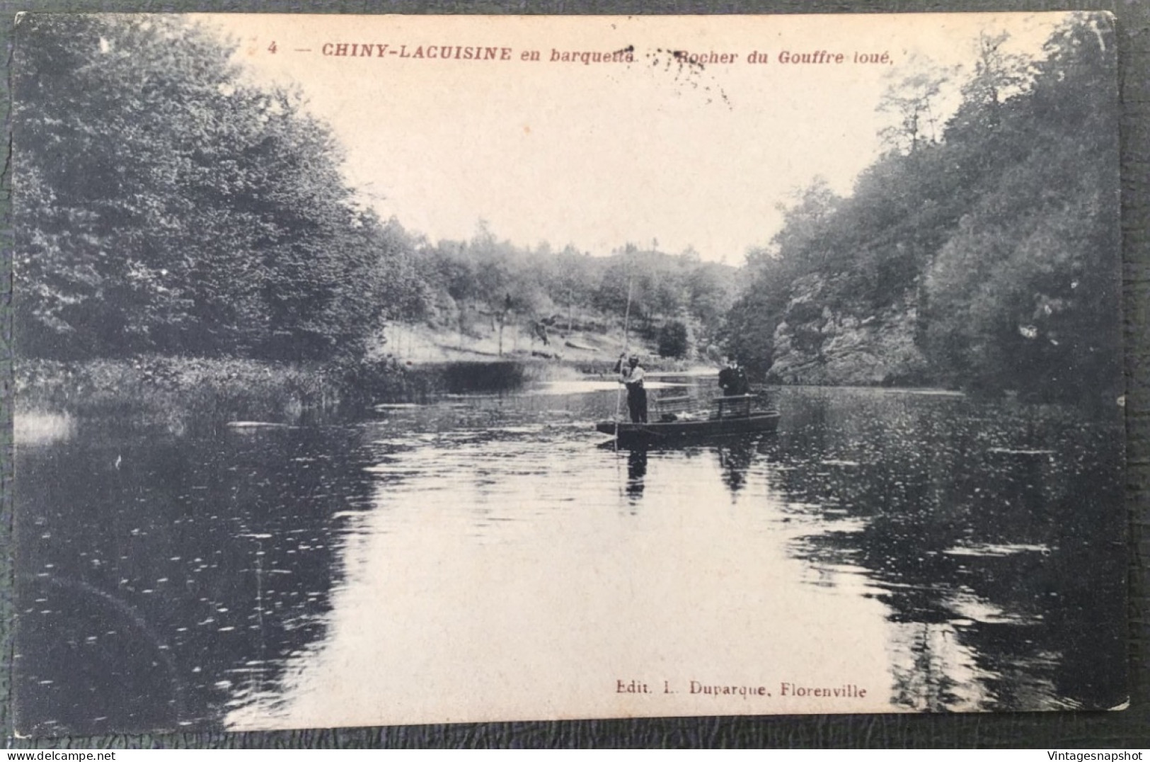 CHINY LACUISINE En Barquette. Rocher Du Gouffre Loué. Édition L Duparque, Florenville. 1 CP Postée En 1912 - Chiny