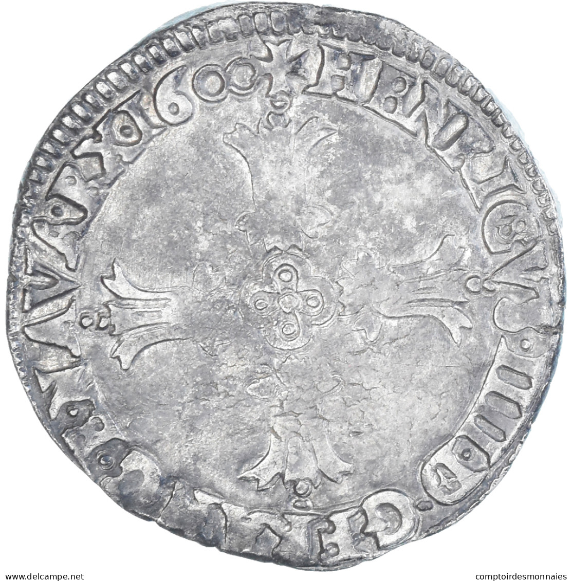 Monnaie, France, Henri IV, 1/4 Ecu, 1600, Bayonne, TB+, Argent, Gadoury:597 - 1589-1610 Henri IV Le Vert-Galant