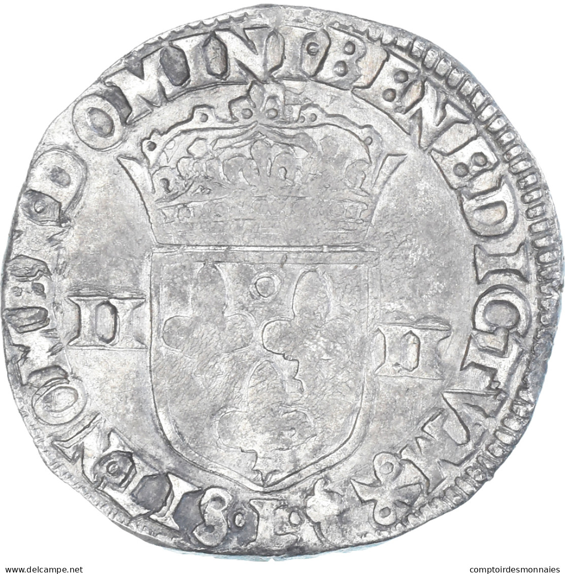 Monnaie, France, Henri IV, 1/4 Ecu, 1600, Bayonne, TB+, Argent, Gadoury:597 - 1589-1610 Henri IV Le Vert-Galant