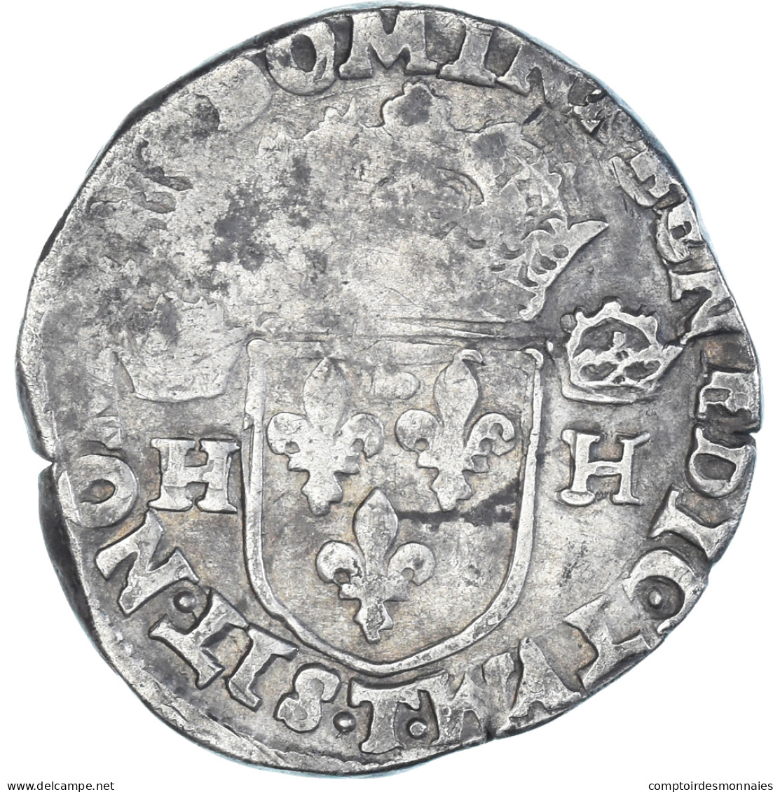 Monnaie, France, Henri III, Teston, 1575, Nantes, TB, Argent, Gadoury:493 - 1574-1589 Henry III