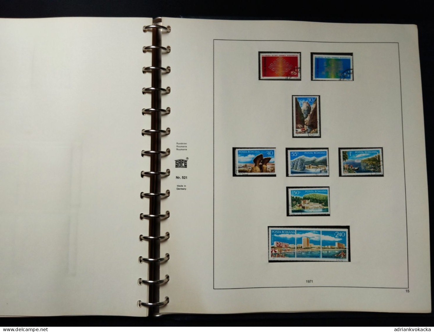 Roumania / Roumanie, 1968-1971, SAFE album included MNH and used stamps, all stamps/blocks at photos