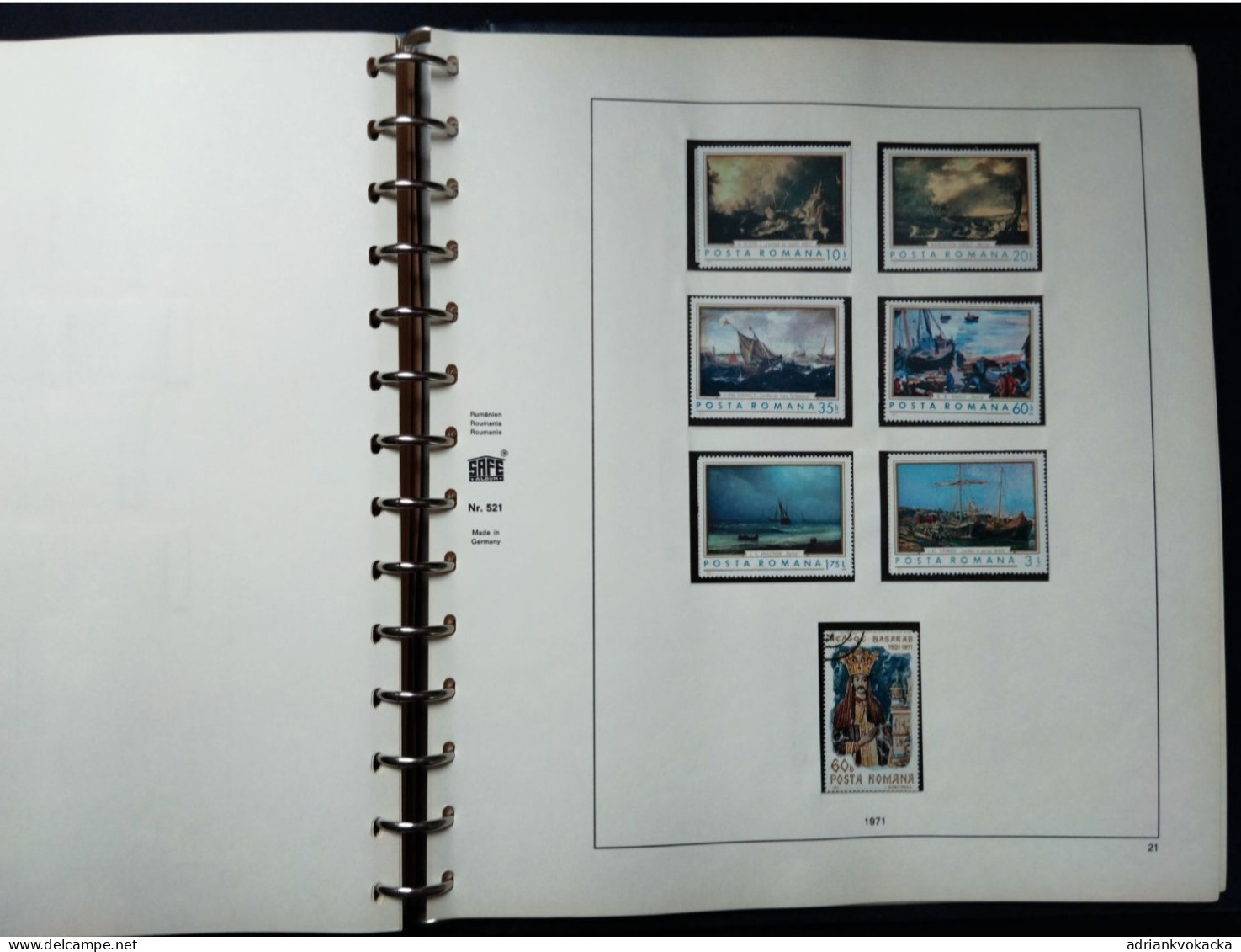 Roumania / Roumanie, 1968-1971, SAFE album included MNH and used stamps, all stamps/blocks at photos