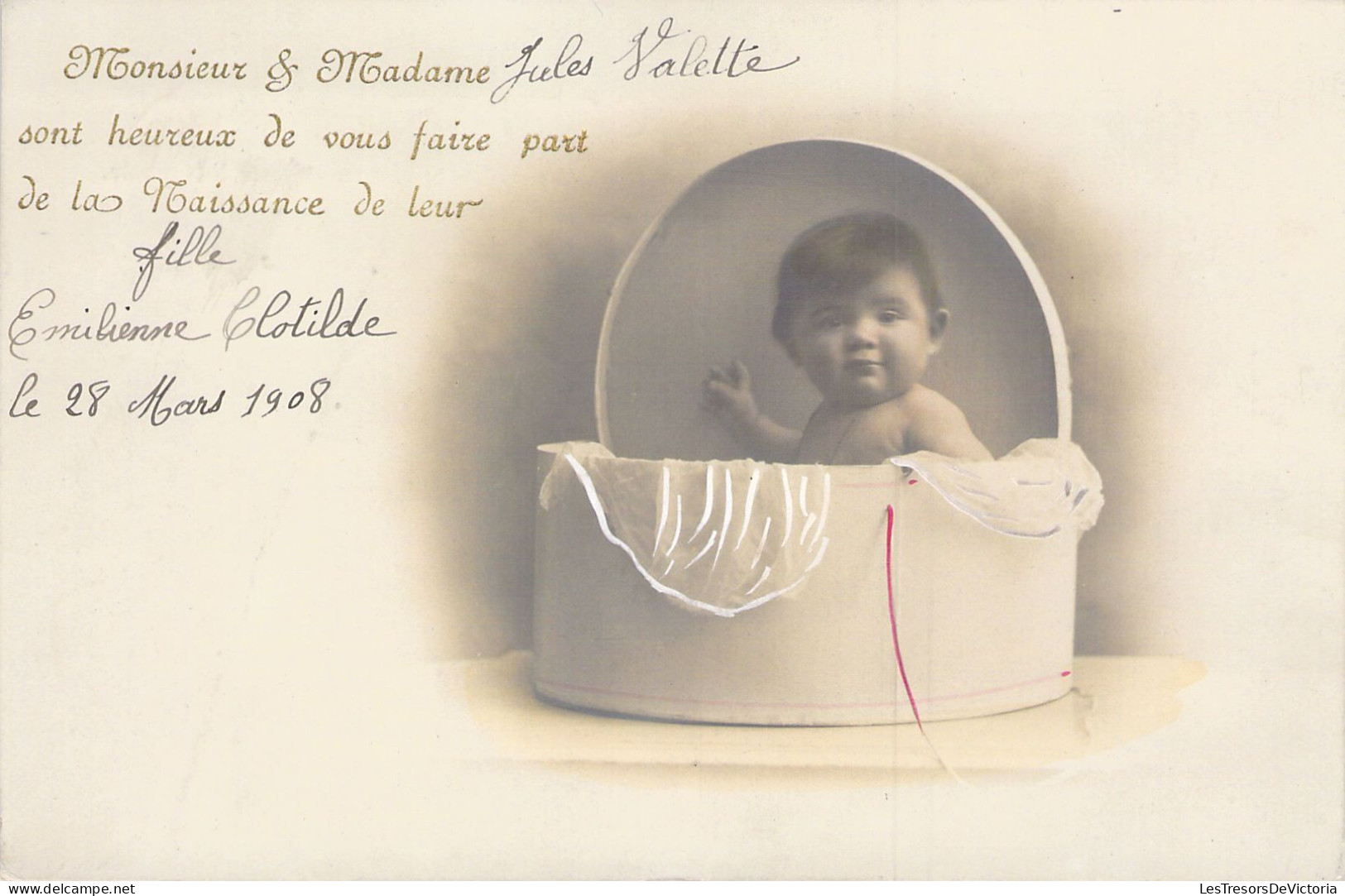 FANTAISIE - Bébés - Faire Part De Naissance - Carte Postale Ancienne - Bébés