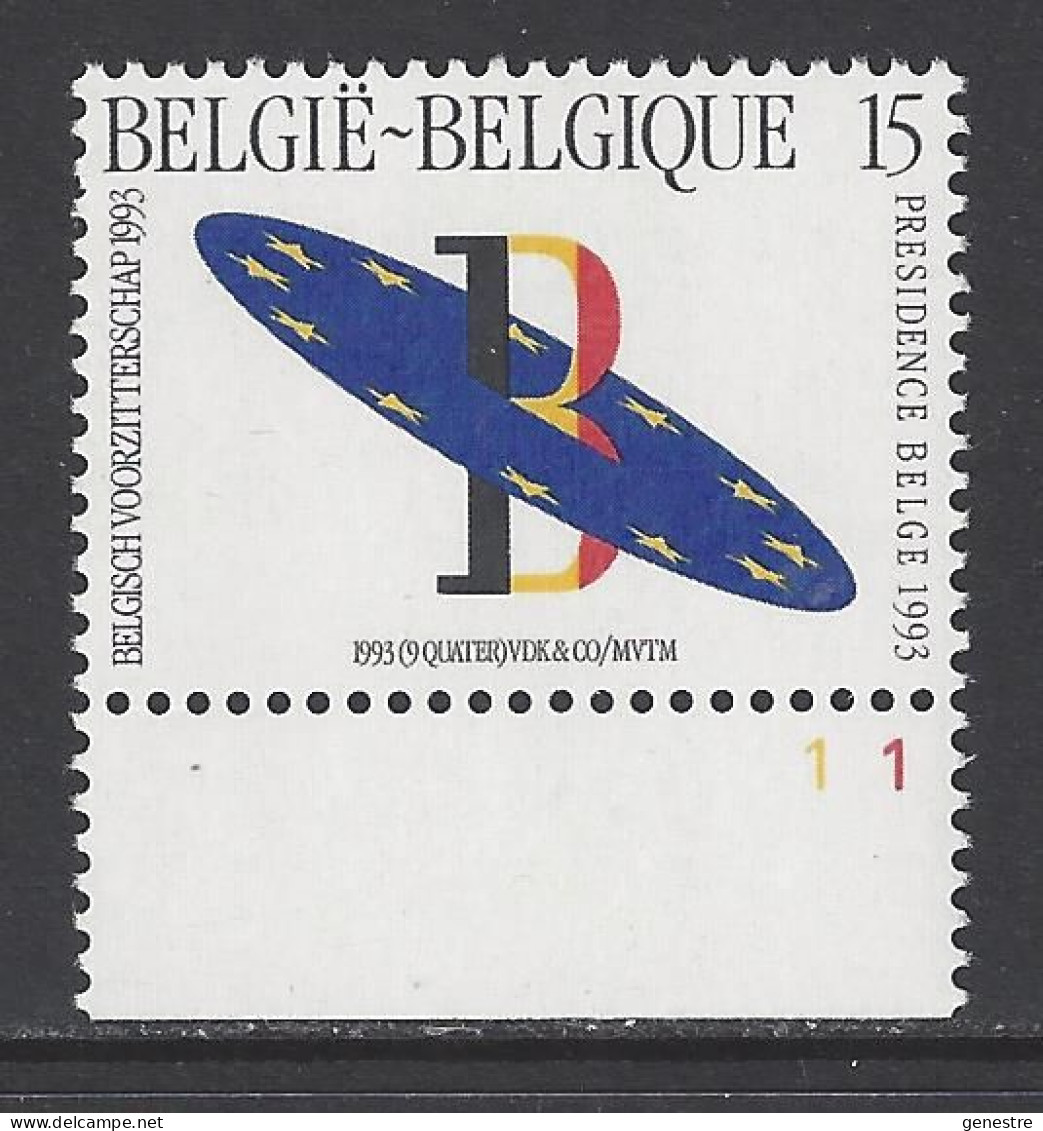 Belgique COB 2519 ** (MNH) - Planche 1 - 1991-2000