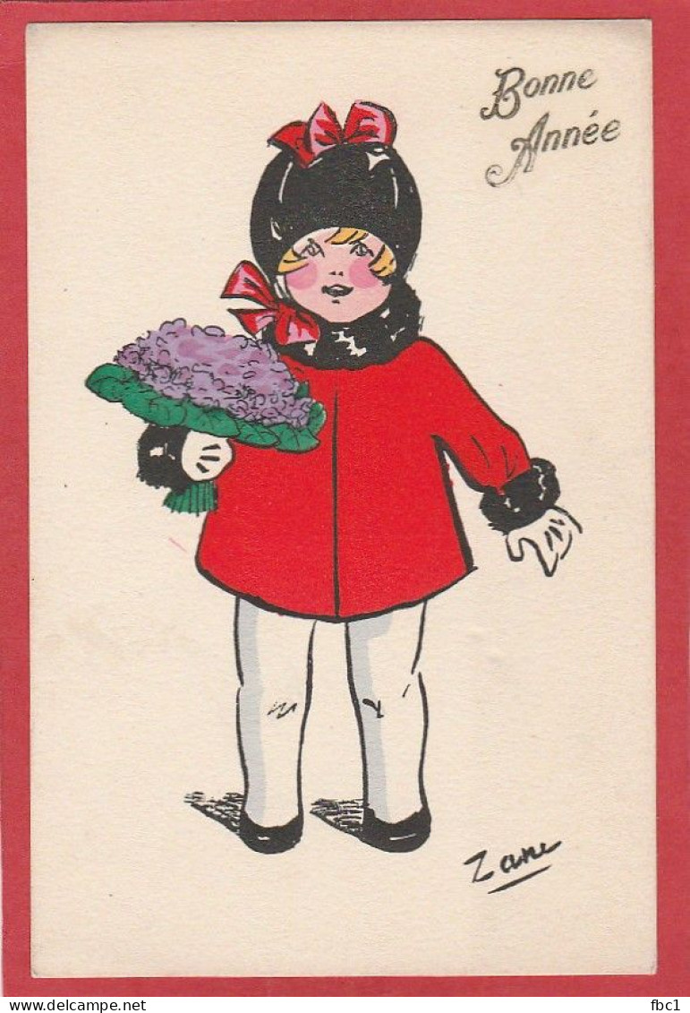 Illustrateur Zane - Enfant Avec Un Bouquet De Fleurs - Shepheard
