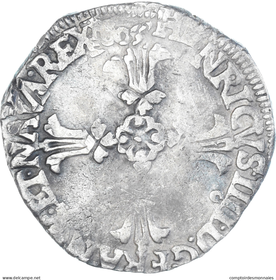 Monnaie, France, Henri IV, 1/4 Ecu, 1605, Rennes, TTB, Argent, Gadoury:597 - 1589-1610 Henri IV Le Vert-Galant