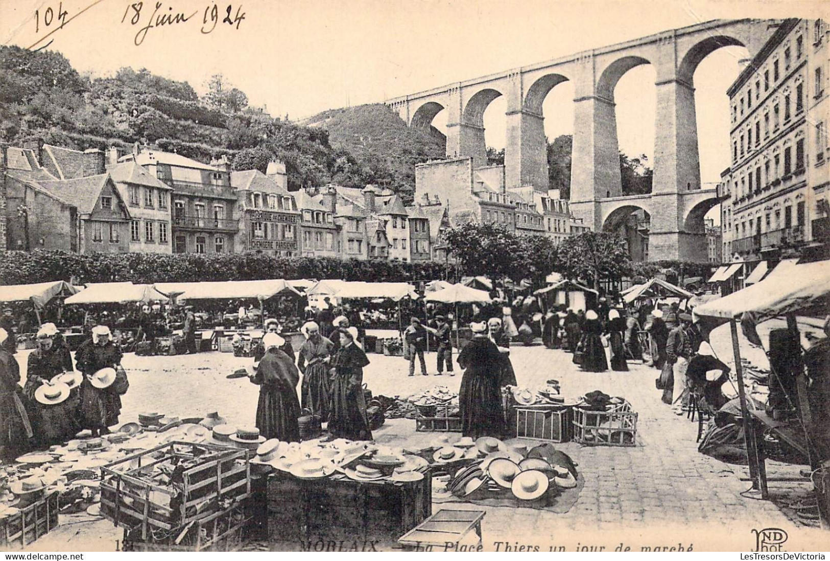 FRANCE - 29 - MORLAIX - La Place Thiers Un Jour De Marché - Carte Postale Ancienne - Morlaix