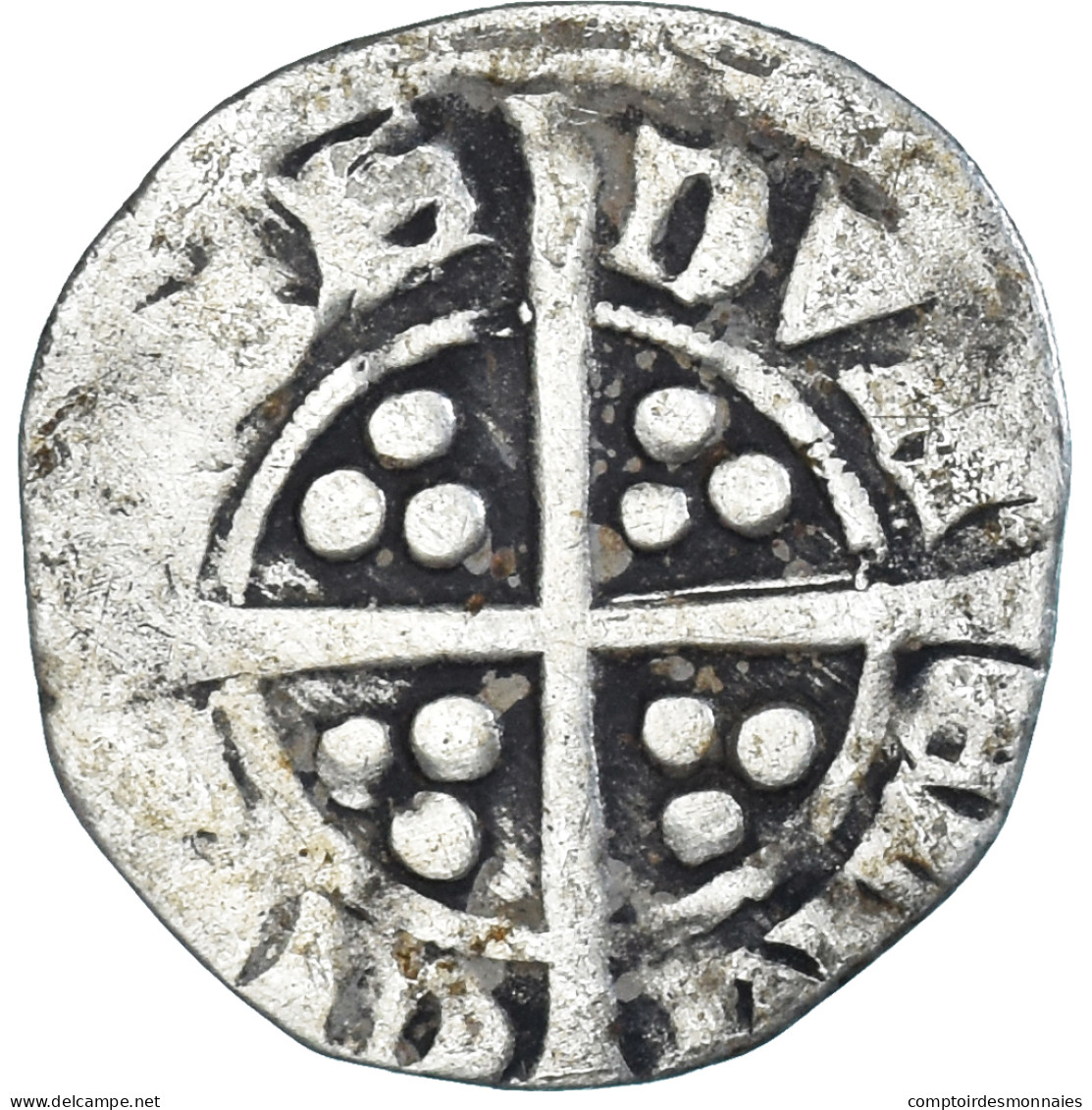 Monnaie, Grande-Bretagne, Edward I, II, III, Penny, Durham, TB+, Argent - 1066-1485 : Late Middle-Age