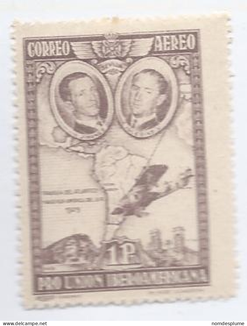 17698) Spain 1930 Airmail Brown Violet Mint Lightly Hinged - Ungebraucht