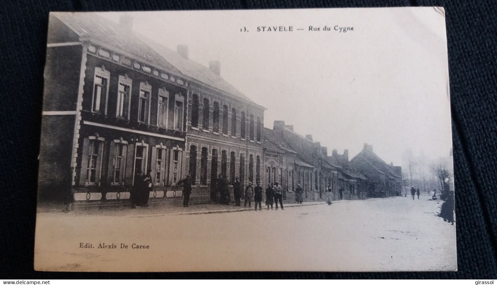 CPA STAVELE RUE DU CYGNE ED ALEXIS DE CARNE PETITE ANIMATION - Alveringem