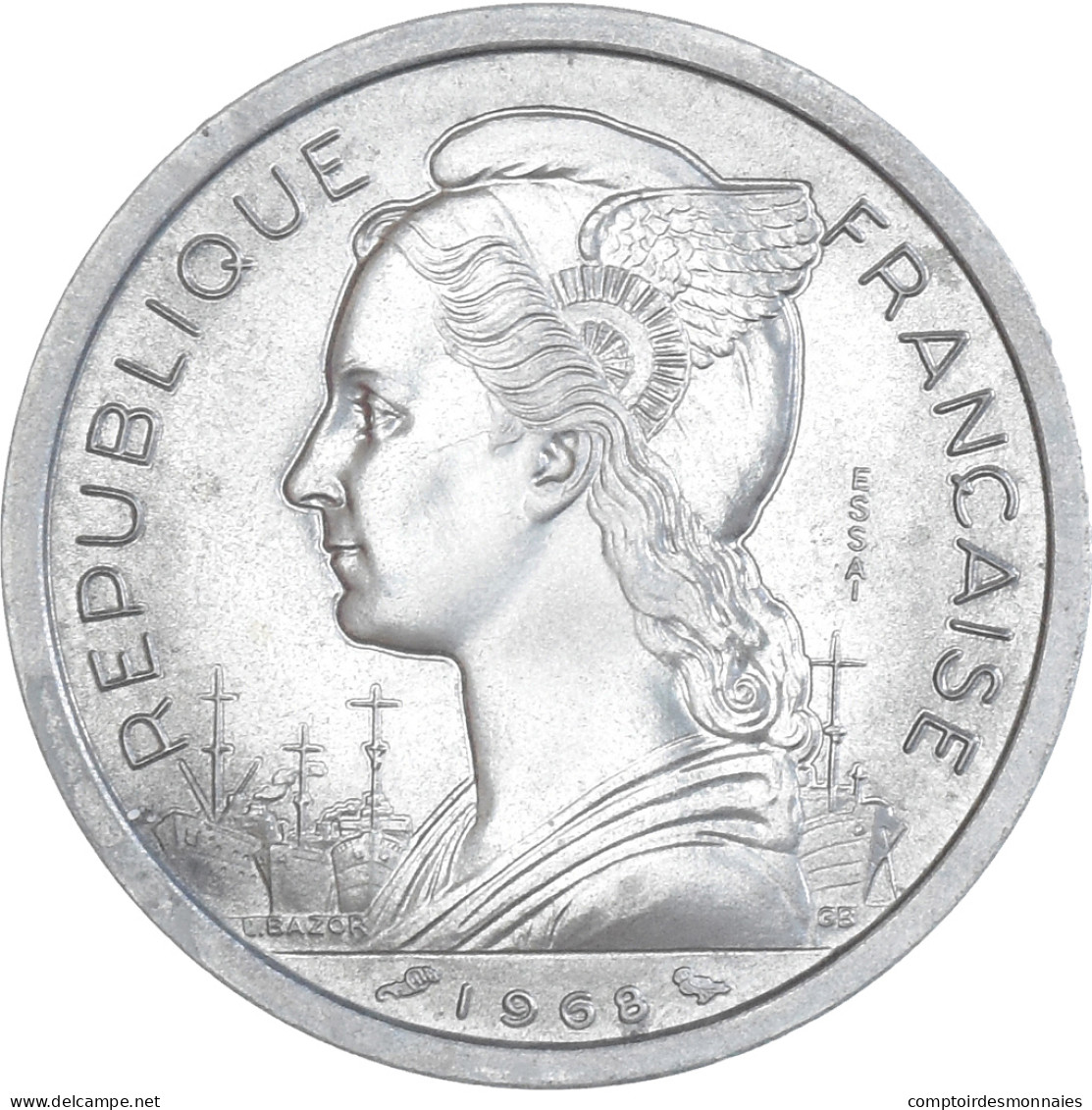 Monnaie, Territoire Français Des Afars Et Des Issas, 2 Francs, 1968, MDP, ESSAI - Djibouti