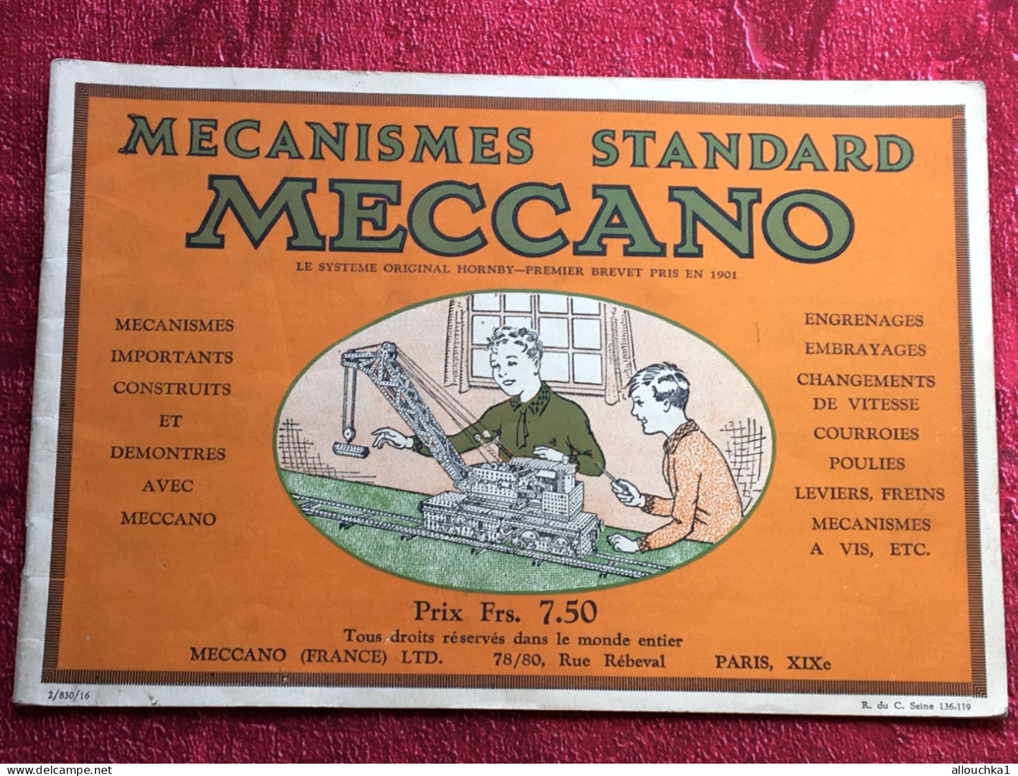 MECCANO Catalogue Livre Revue Jouets Anciens Meccano Catalog Book Review Old Toys Meccano - Meccano