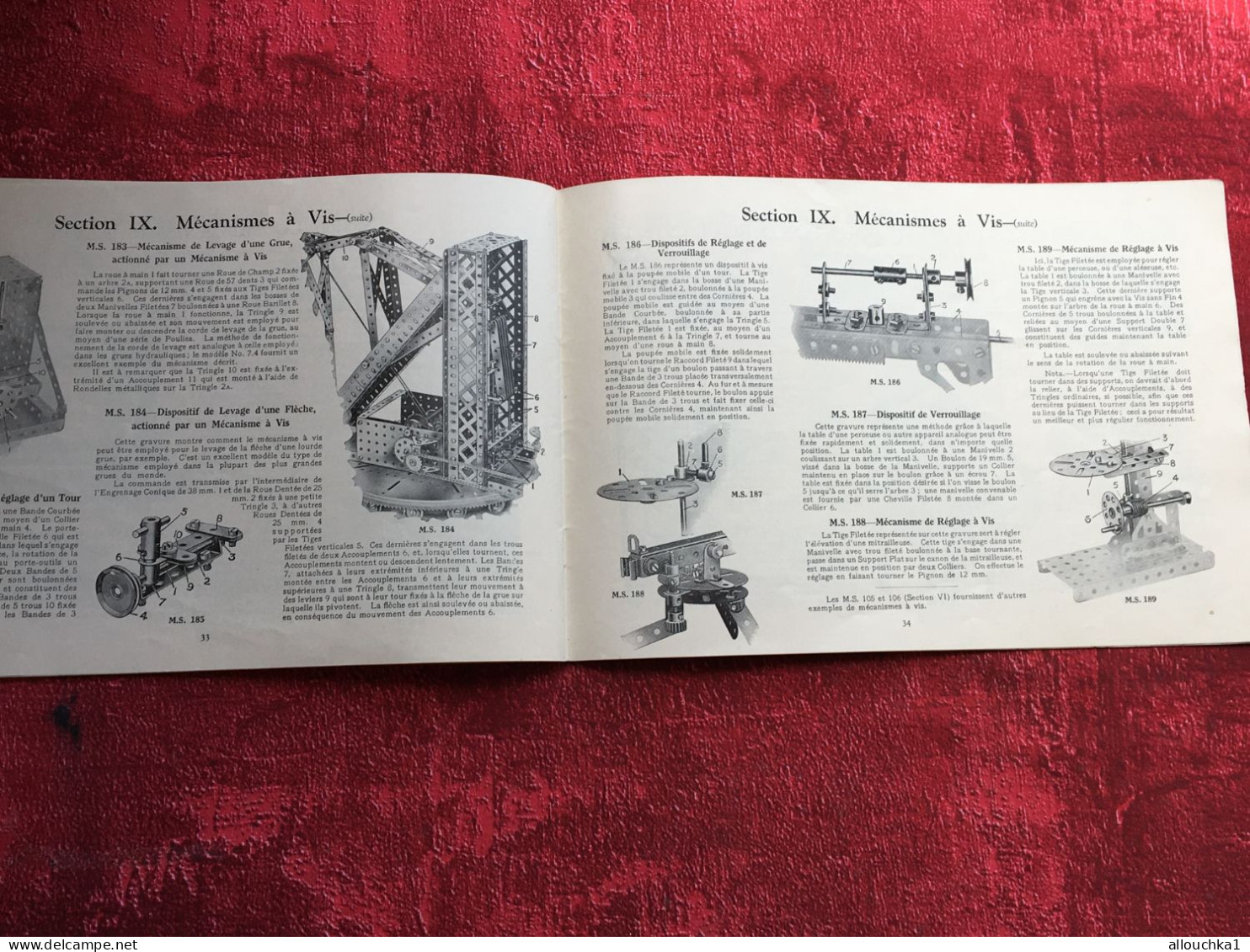 MECCANO Catalogue livre revue Jouets anciens Meccano Catalog book review Old toys Meccano