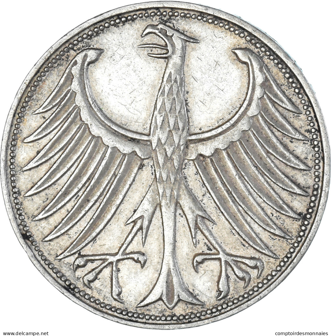 Monnaie, République Fédérale Allemande, 5 Mark, 1951, Stuttgart, TTB+ - 5 Mark