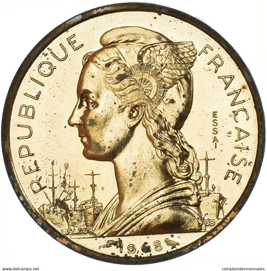 Monnaie, Territoire Français Des Afars Et Des Issas, 20 Francs, 1968, MDP, ESSAI - Djibouti