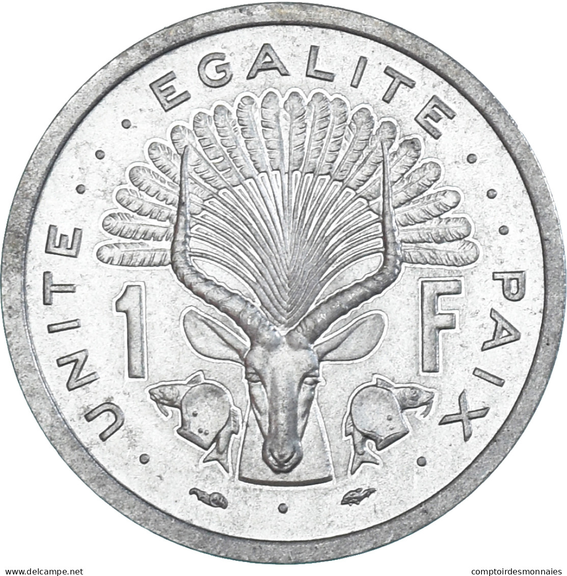 Monnaie, Djibouti, Franc, 1977, Monnaie De Paris, ESSAI, FDC, Aluminium, KM:E1 - Gibuti