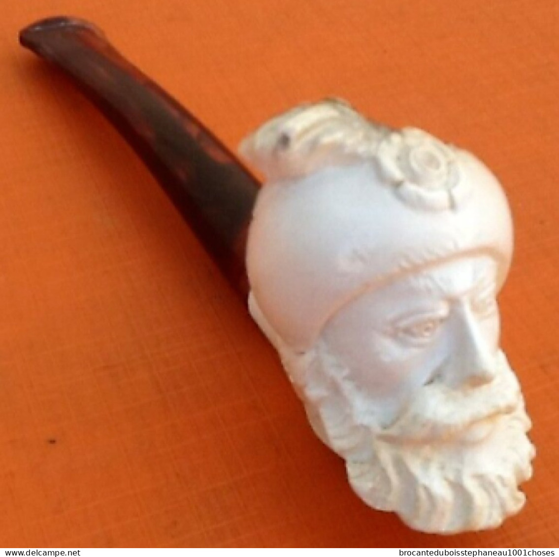 Pipe Ancienne " écume De Mer "  Tête De Sultan Sculptée - Meerschaum Pipes