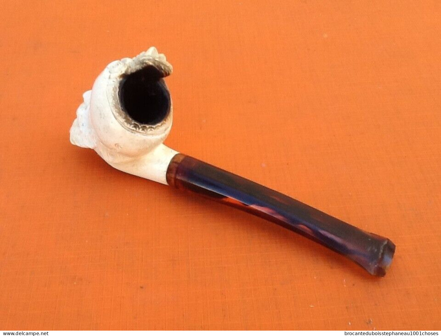 Pipe Ancienne " écume De Mer "  Tête De Sultan Sculptée - Meerschaum Pipes