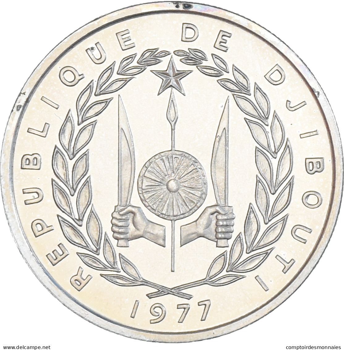 Monnaie, Djibouti, 50 Francs, 1977, Monnaie De Paris, ESSAI, FDC, Cupro-nickel - Djibouti