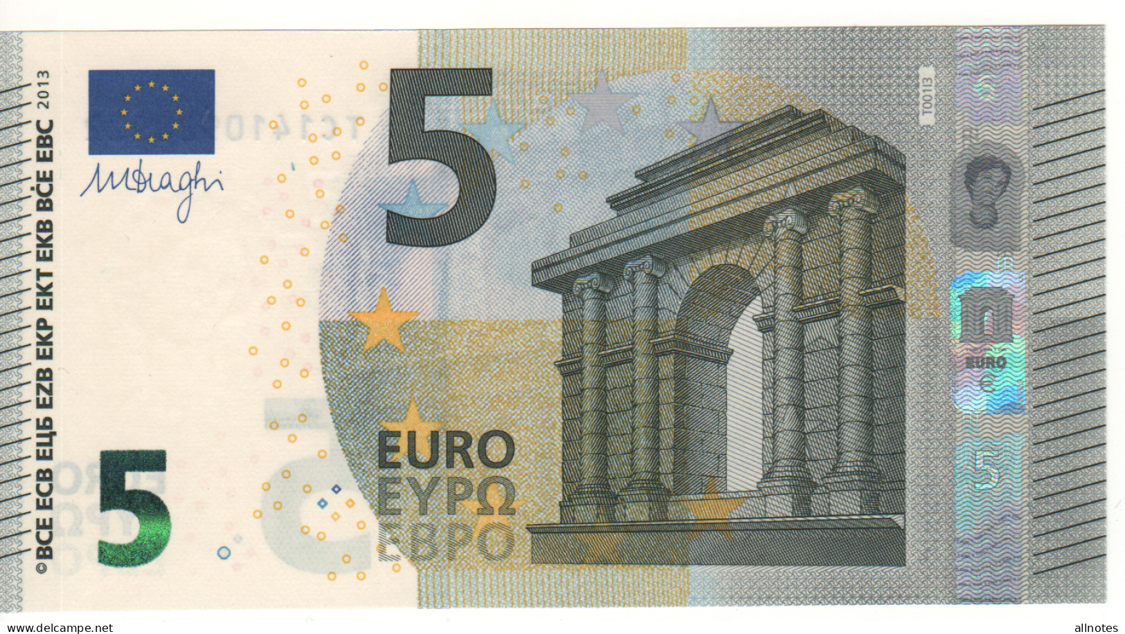 5 EURO  "Ireland"      DRAGHI    T 001 I3       TC1410934736  /  FDS - UNC - 5 Euro