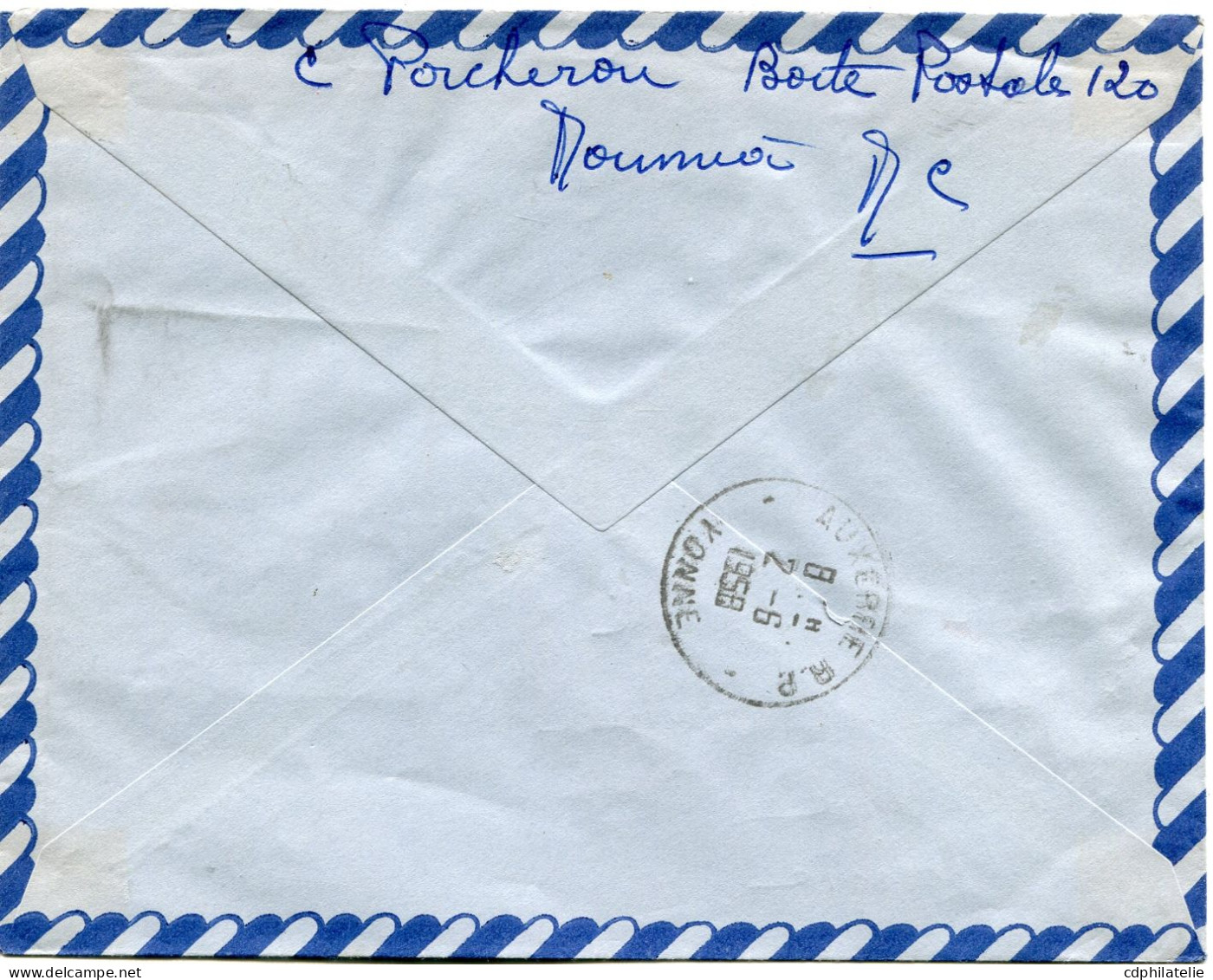 NOUVELLE-CALEDONIE LETTRE RECOMMANDEE PAR AVION AVEC CACHET "ORGANISATION MONDIALE......" DEPART NOUMEA 28-5-1958 POUR.. - Briefe U. Dokumente