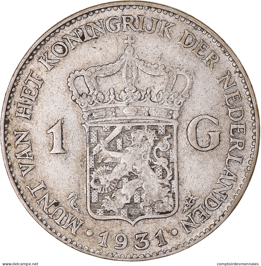 Monnaie, Pays-Bas, Wilhelmina I, Gulden, 1931, TTB, Argent, KM:161.1 - 1 Gulden