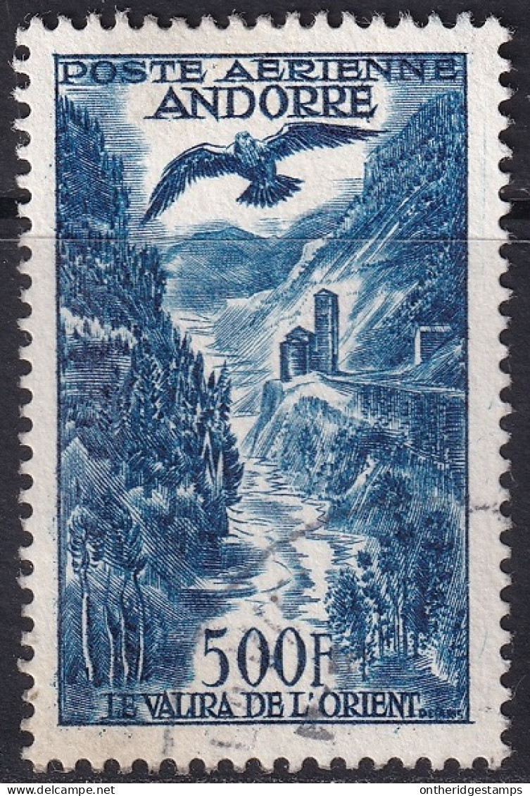 Andorra French 1955 Sc C4 Andorre PA4 Air Post Used - Poste Aérienne