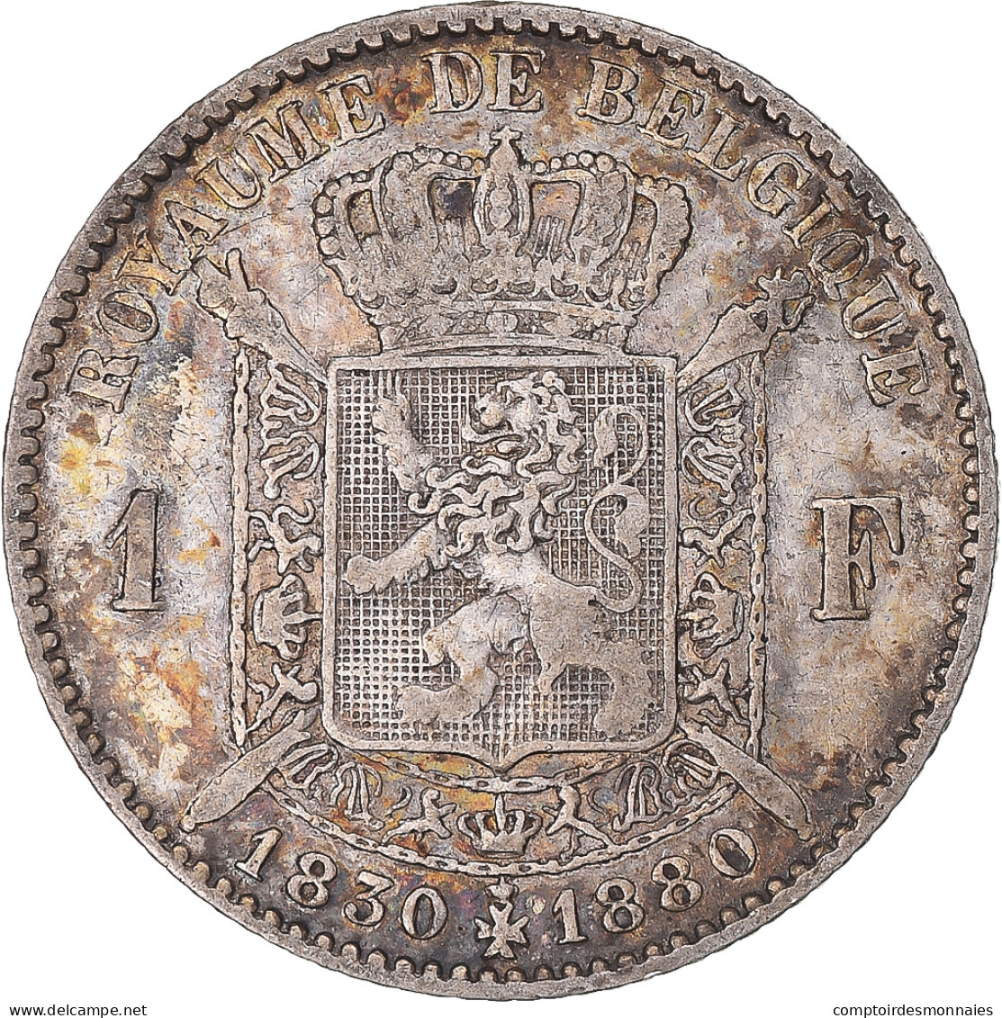 Monnaie, Belgique, Leopold II, Franc, 1880, TTB+, Argent, KM:38 - 1 Franc