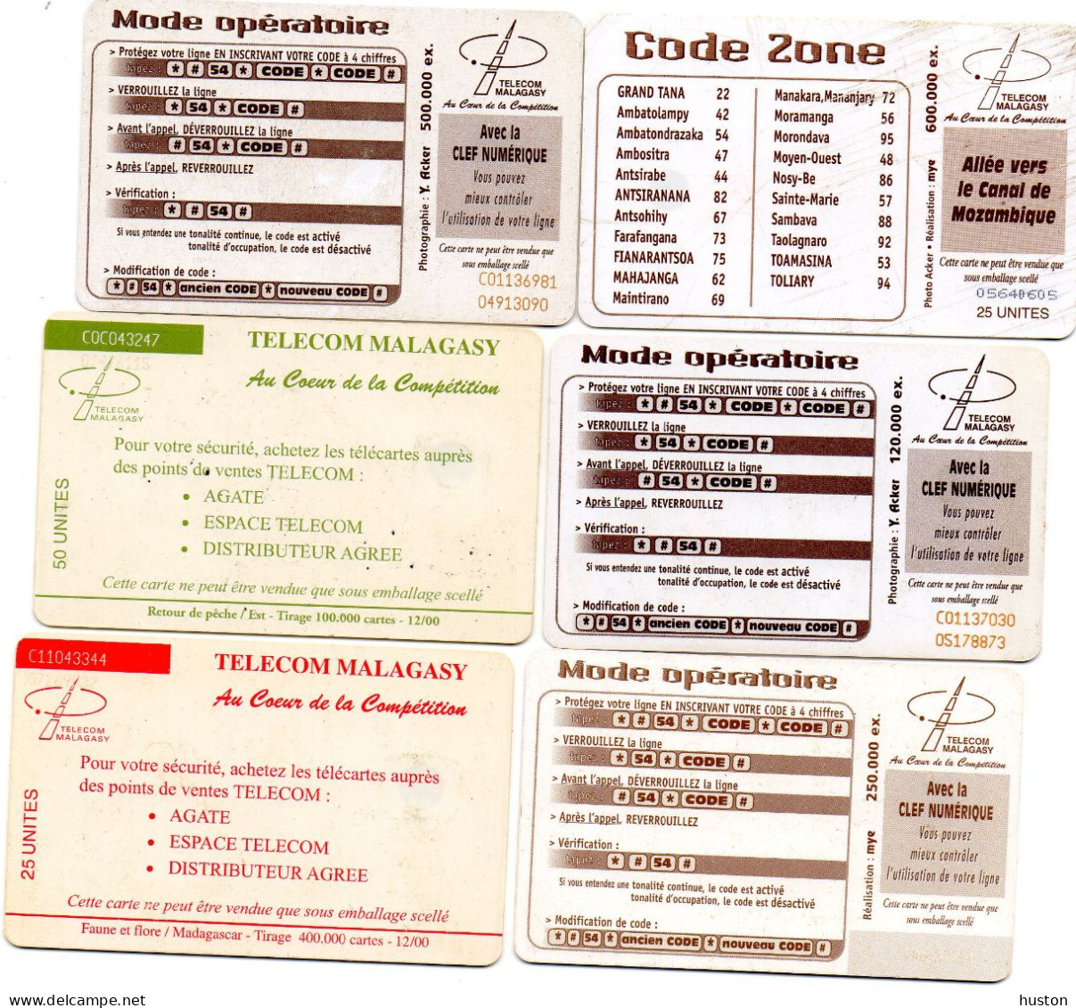 LOT 6 CARTES MADAGASCAR - Altri – Africa