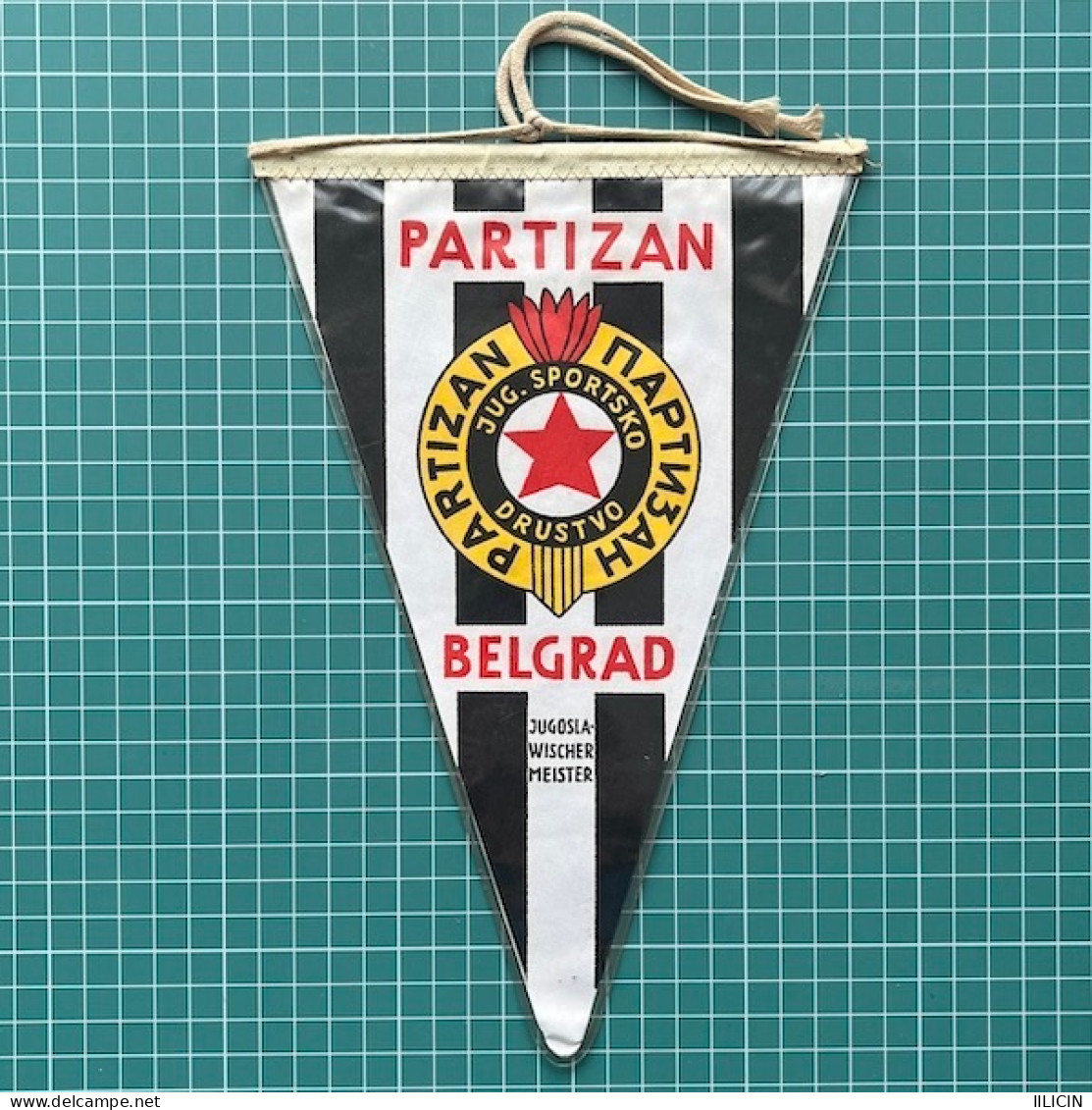 Flag Pennant Banderín ZA000599 - Football Soccer Yugoslavia Serbia Partizan Belgrade Beograd - Habillement, Souvenirs & Autres