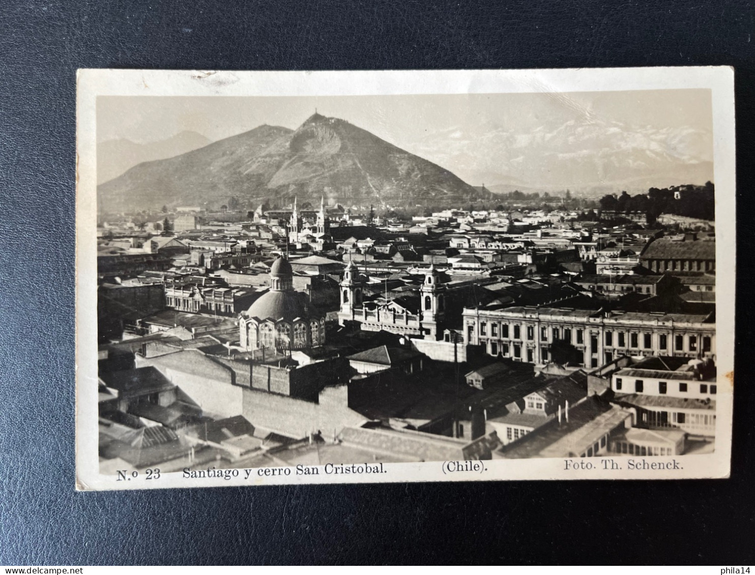 CARTE POSTALE CHILI SANTIAGO Y CERRO SAN CRISTOBAL 1931 POUR PAU FRANCE - Chili